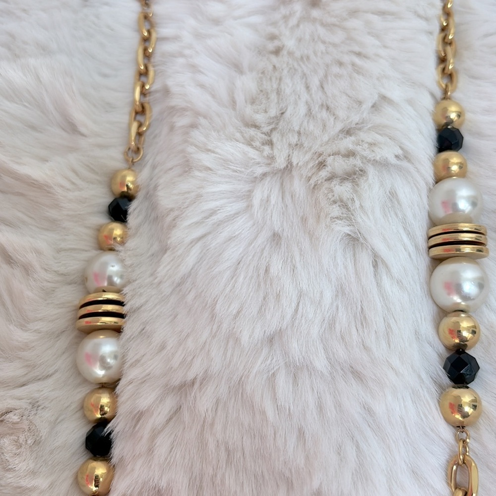 Hervé Bernard Vintage Gold-tone and Pearl Necklace - Picture 3 of 13